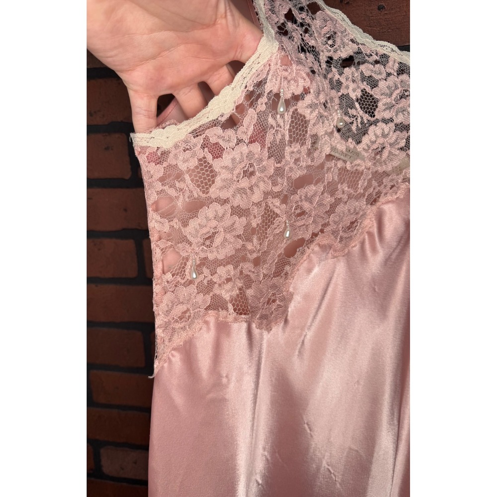 Victoria's Secret Gold Label Pink Lace Tear Drop Nightgown Vintage 90's Wmns‎ Lg - Picture 6 of 8